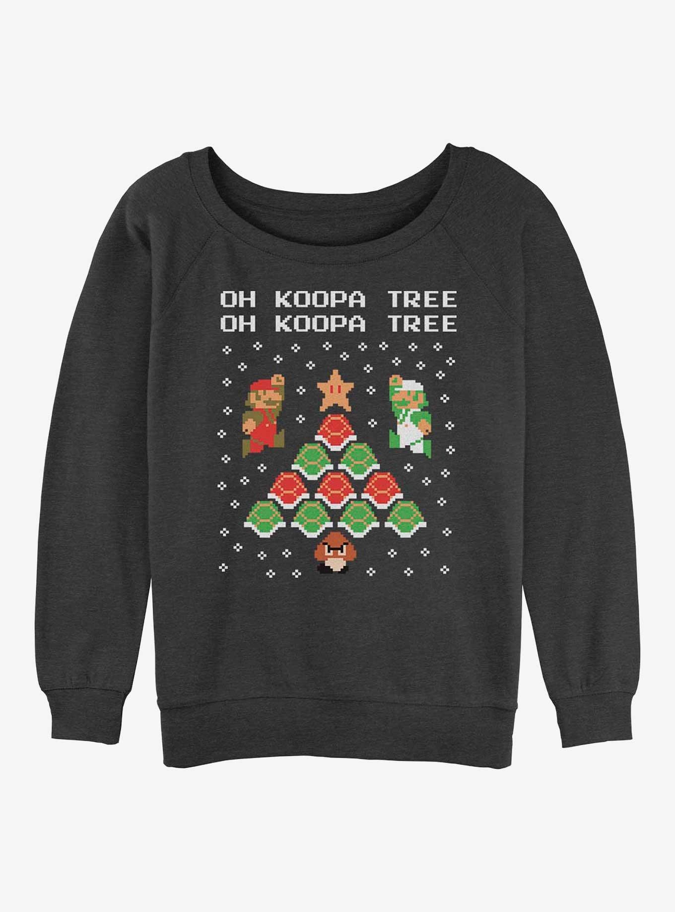 Nintendo Koopa Tree Girls Slouchy Sweatshirt