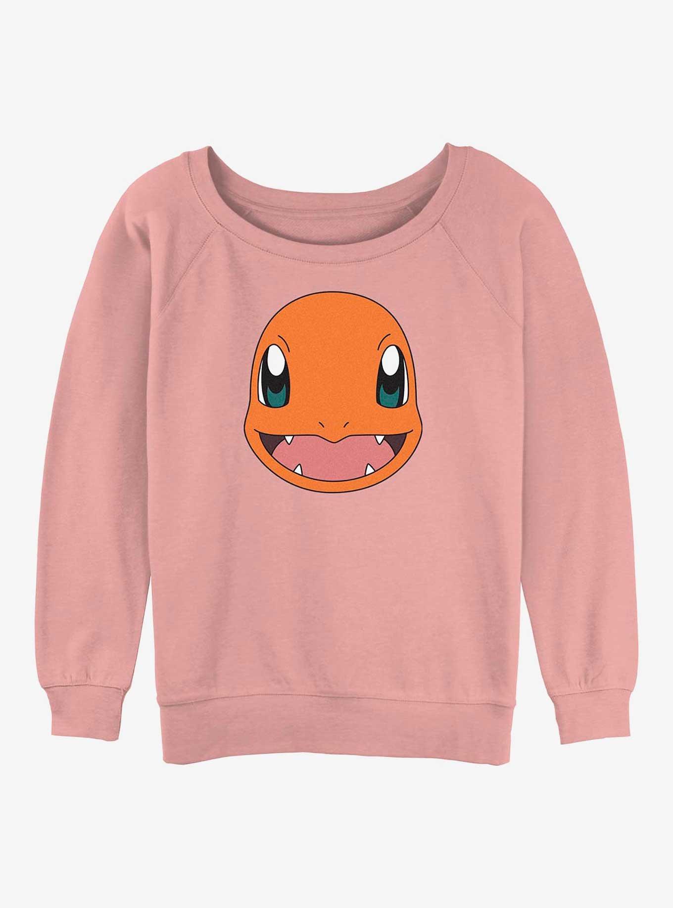 Pokemon Charmander Face Girls Slouchy Sweatshirt, , hi-res