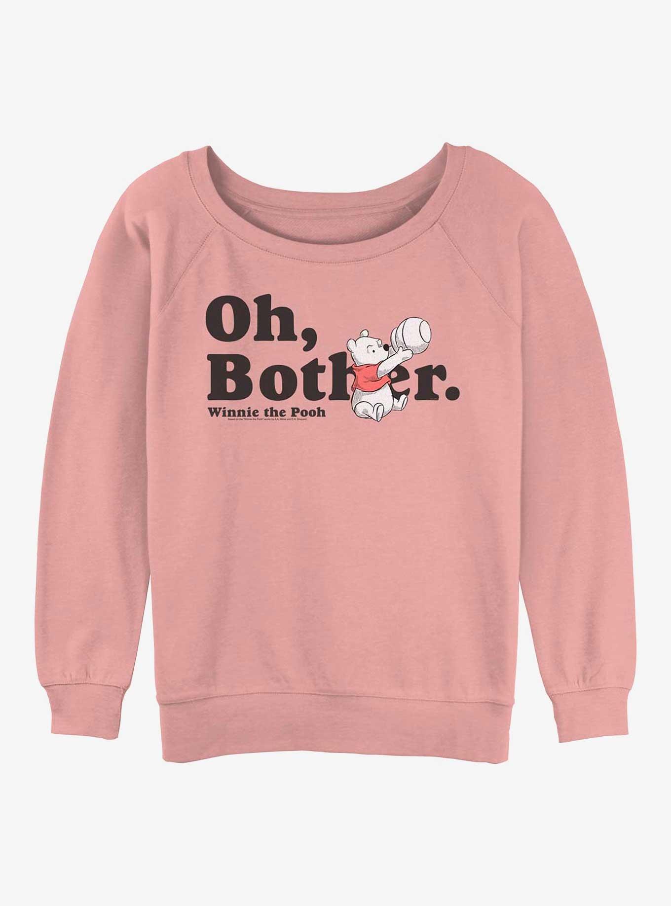 Disney Winnie The Pooh More Bothers Girls Slouchy Sweatshirt, DESERTPNK, hi-res