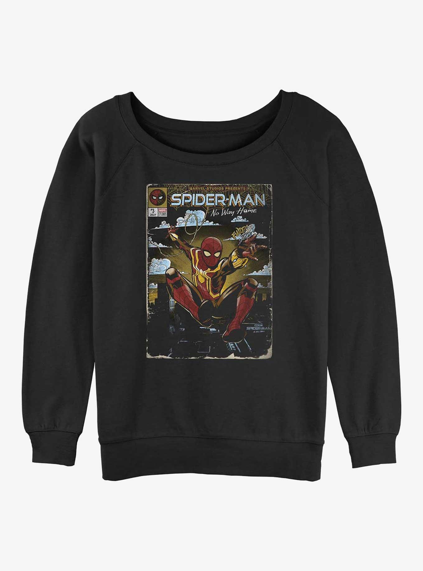 Marvel Spider-Man Arachnidian Avenger Girls Slouchy Sweatshirt, BLACK, hi-res