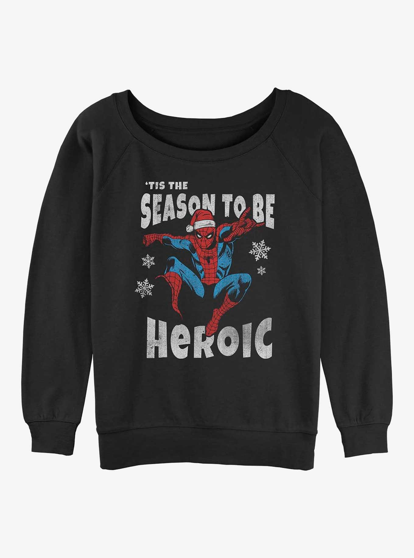 Marvel Spider-Man Tis The Season Girls Slouchy Sweatshirt, , hi-res