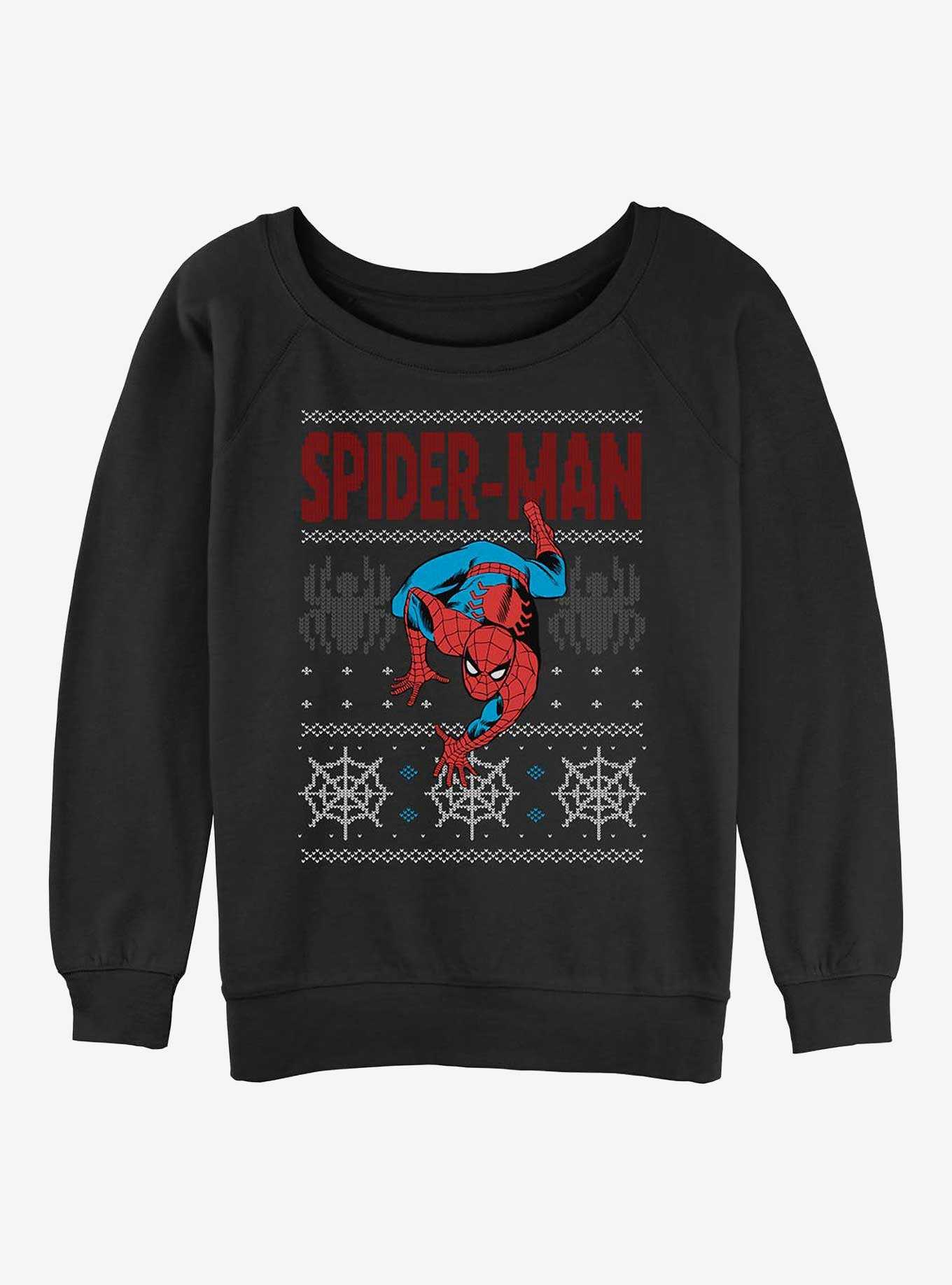 Marvel Spider-Man Ugly Christmas Spidey Girls Slouchy Sweatshirt, , hi-res