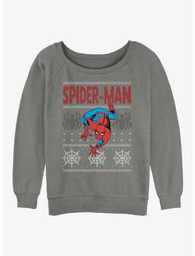Marvel Spider-Man Ugly Christmas Spidey Girls Slouchy Sweatshirt, , hi-res