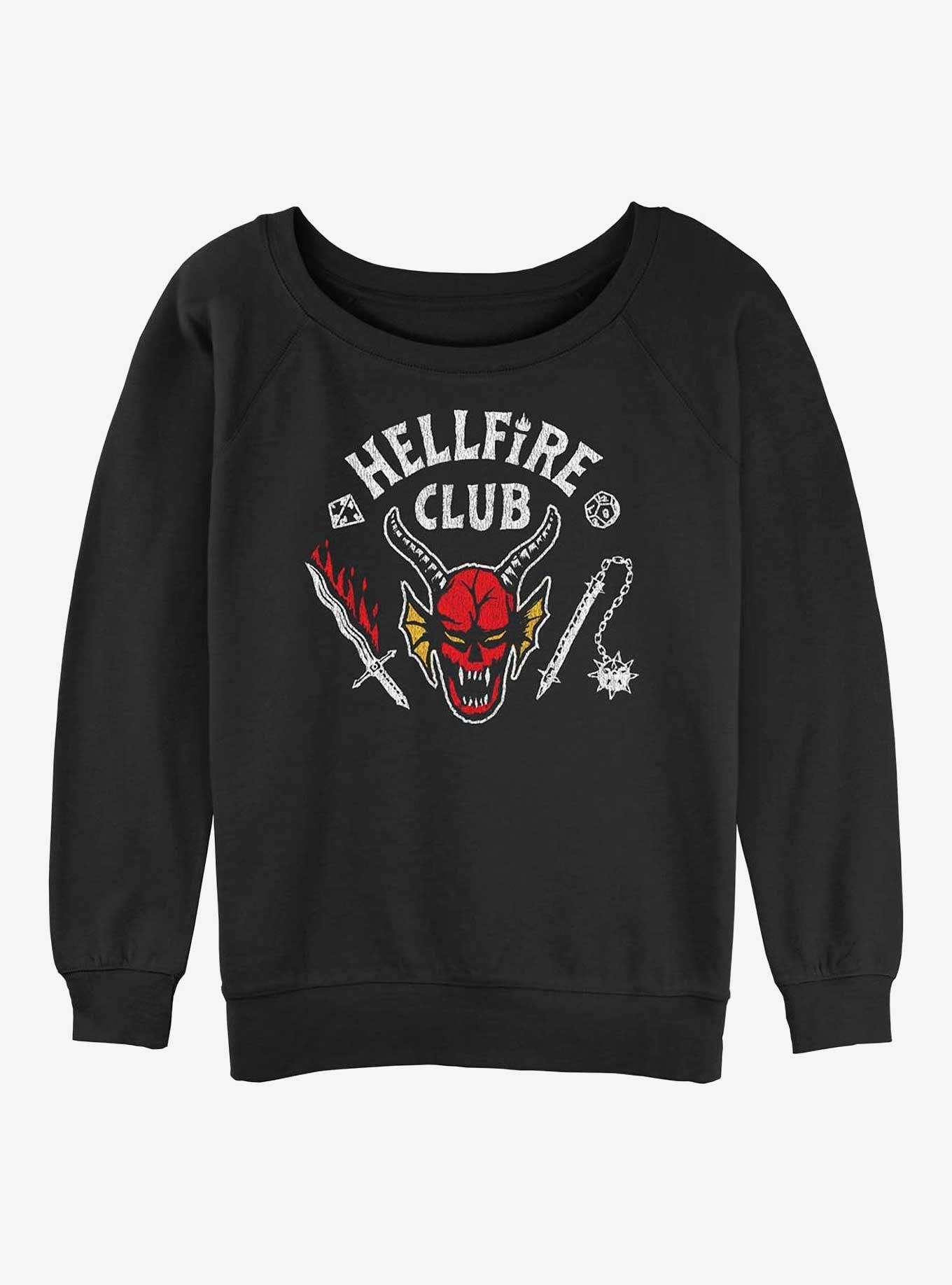Stranger Things Hellfire Club Girls Slouchy Sweatshirt, , hi-res