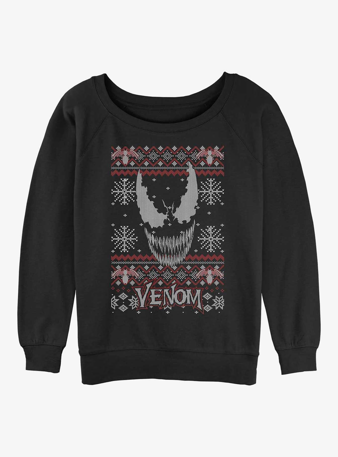 Marvel Venom Venom Ugly Christmas Girls Slouchy Sweatshirt, , hi-res