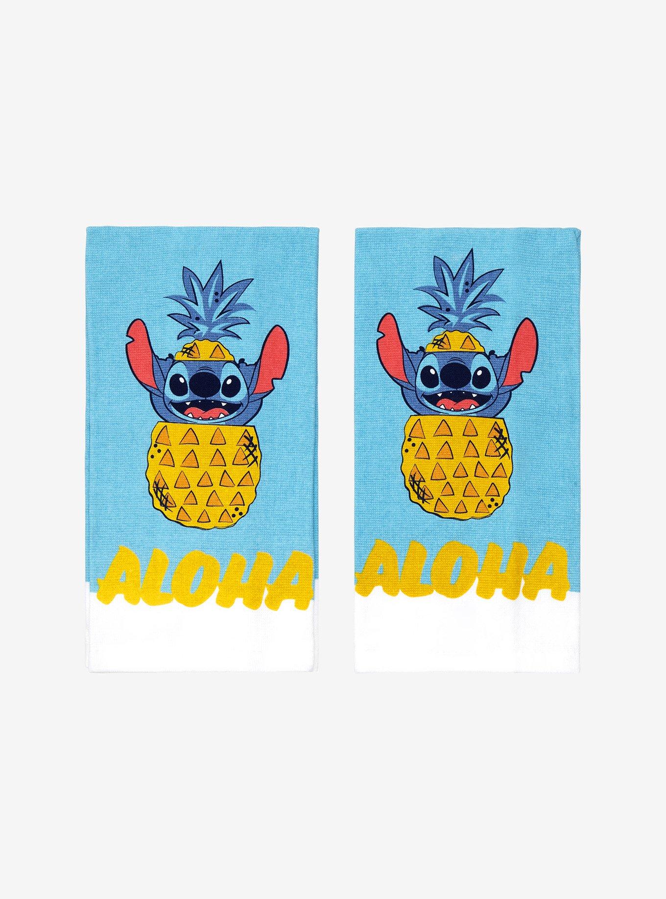 Hot Topic Disney Lilo & Stitch Pineapple Stitch Kitchen Towel Set