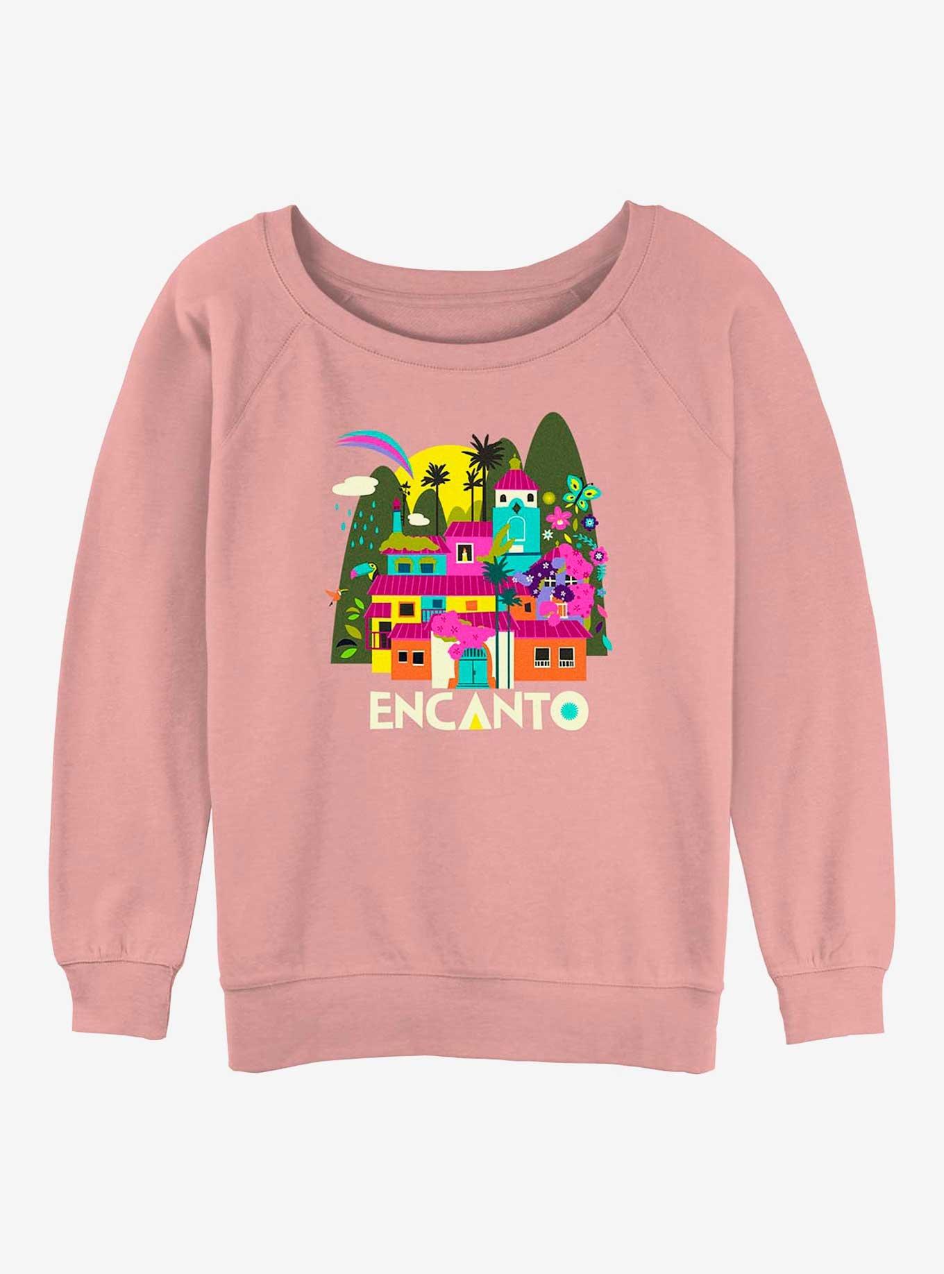 Disney Encanto Home Girls Slouchy Sweatshirt, DESERTPNK, hi-res