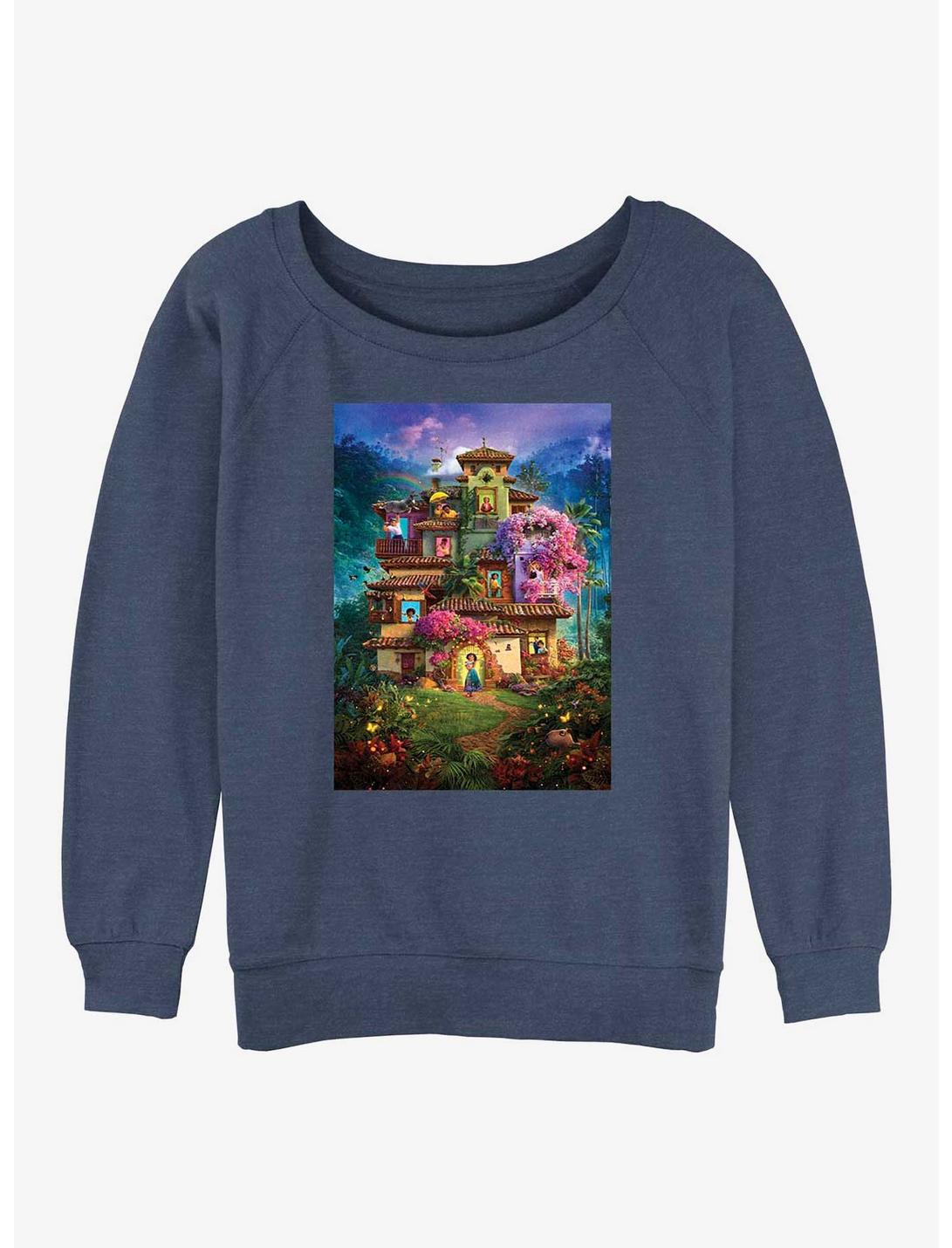 Disney Encanto Madrigal House Poster Girls Slouchy Sweatshirt, BLUEHTR, hi-res