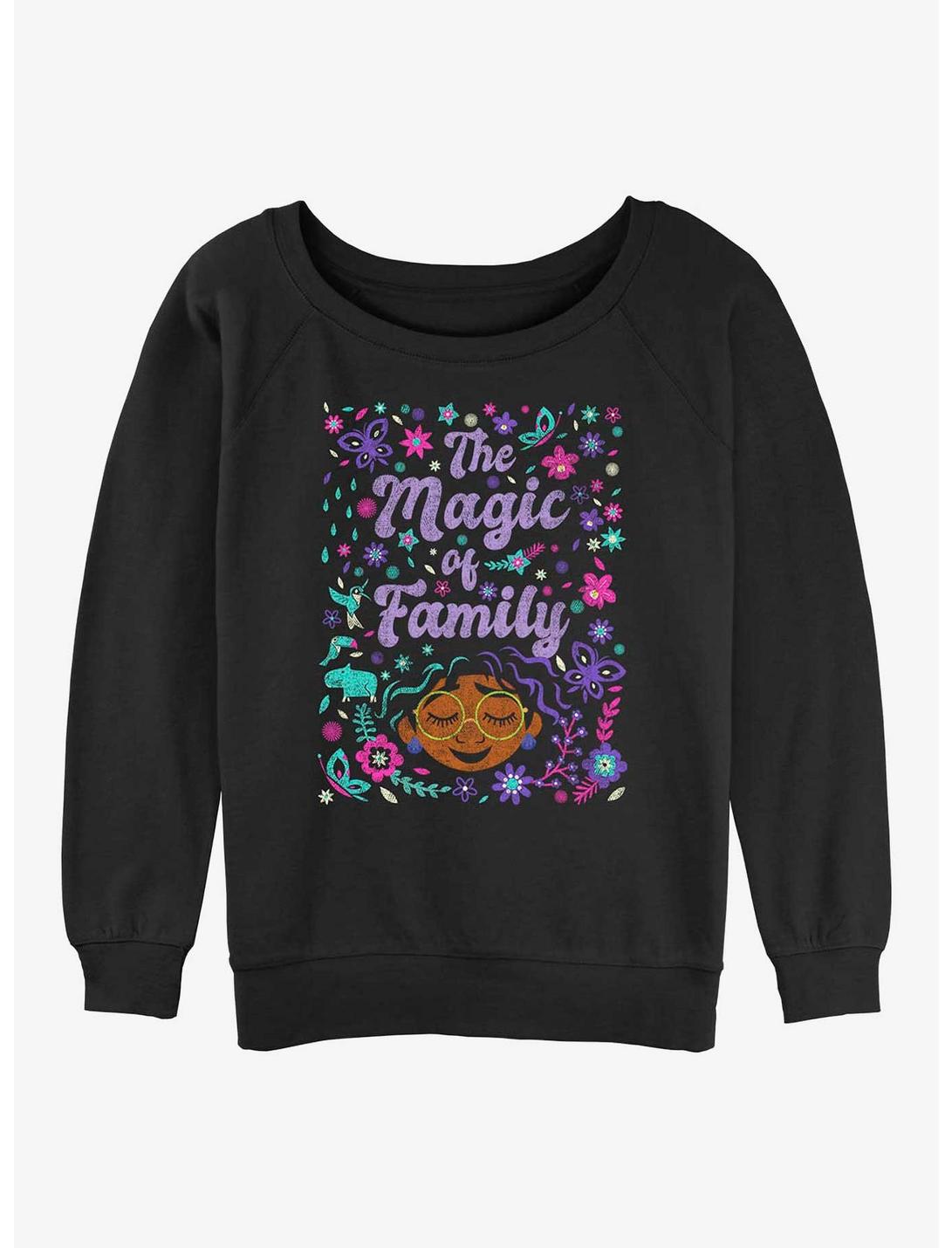 Disney Encanto Magic of Family Girls Slouchy Sweatshirt, BLACK, hi-res
