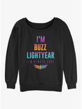 Disney Pixar Lightyear Buzz Is Always Sure Girls Slouchy Sweatshirt, BLACK, hi-res
