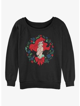Plus Size Disney The Little Mermaid Festive Ariel Wreath Girls Slouchy Sweatshirt, , hi-res