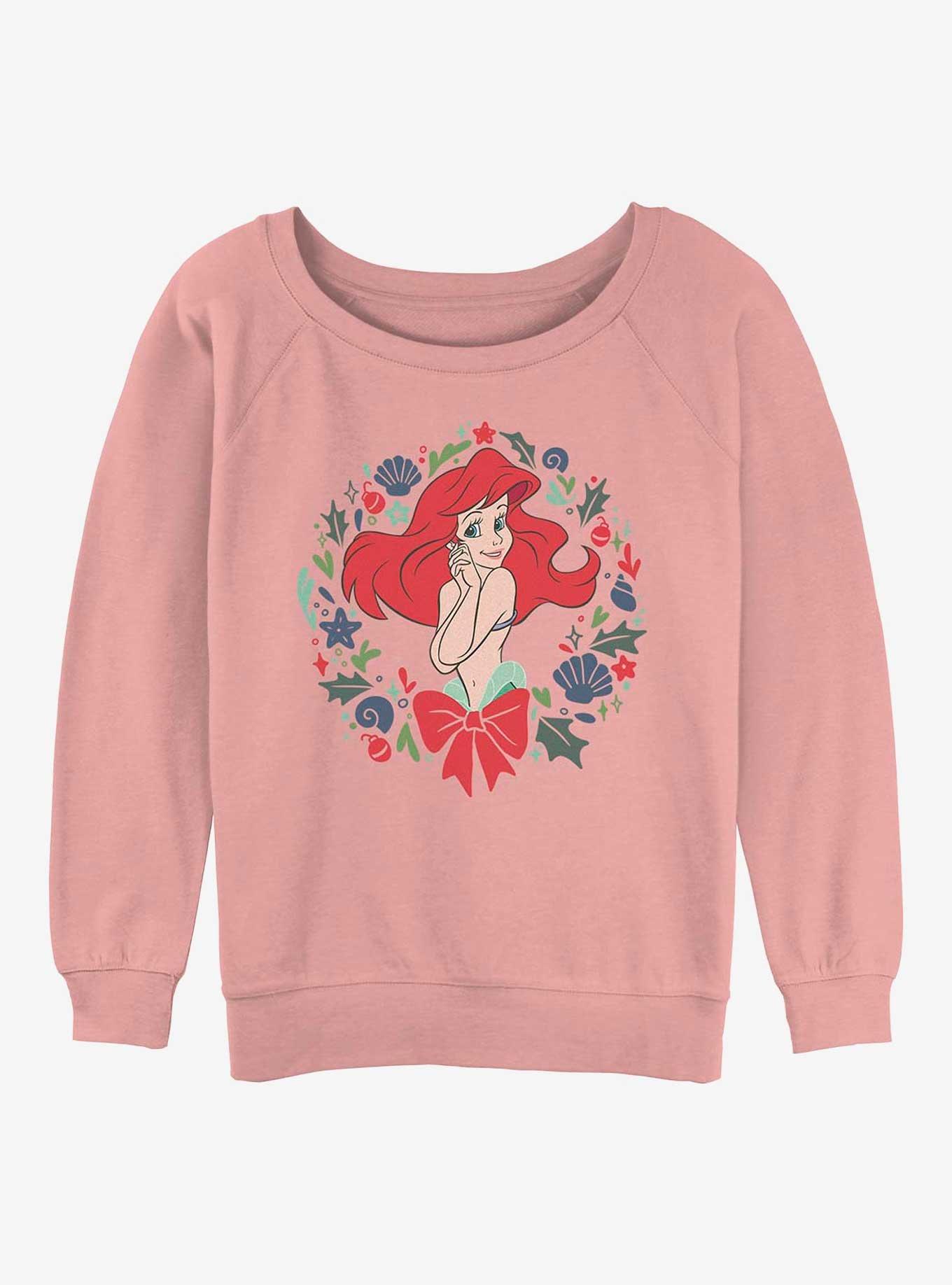 Disney The Little Mermaid Princess Ariel Wave Maker - Short Sleeve Cotton T- Shirt for Adults - Customized-Soft Pink 