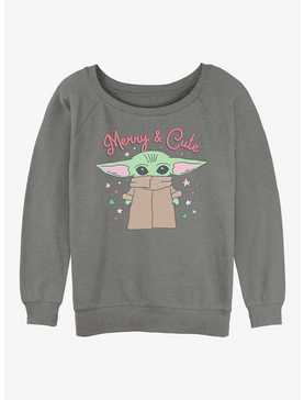 Star Wars The Mandalorian Merry and Cute Child Girls Slouchy Sweatshirt, , hi-res