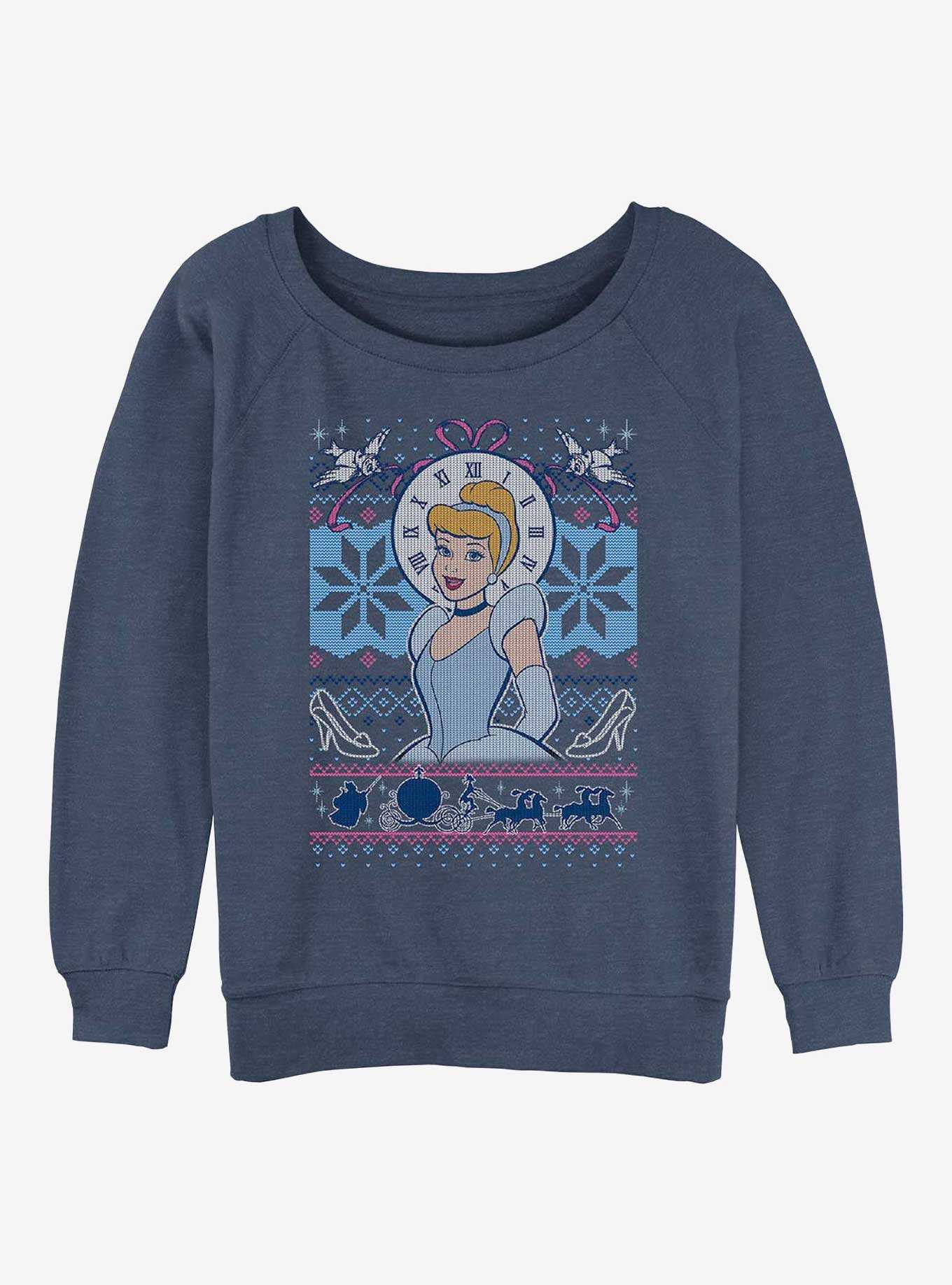 Disney Princesses Cinderella Ugly Christmas Girls Slouchy Sweatshirt, , hi-res