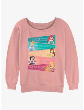 Plus Size Disney Princesses Princess Adjectives Girls Slouchy Sweatshirt, , hi-res