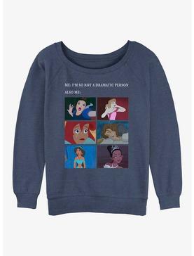 Plus Size Disney Princesses Princess Drama Meme Girls Slouchy Sweatshirt, , hi-res