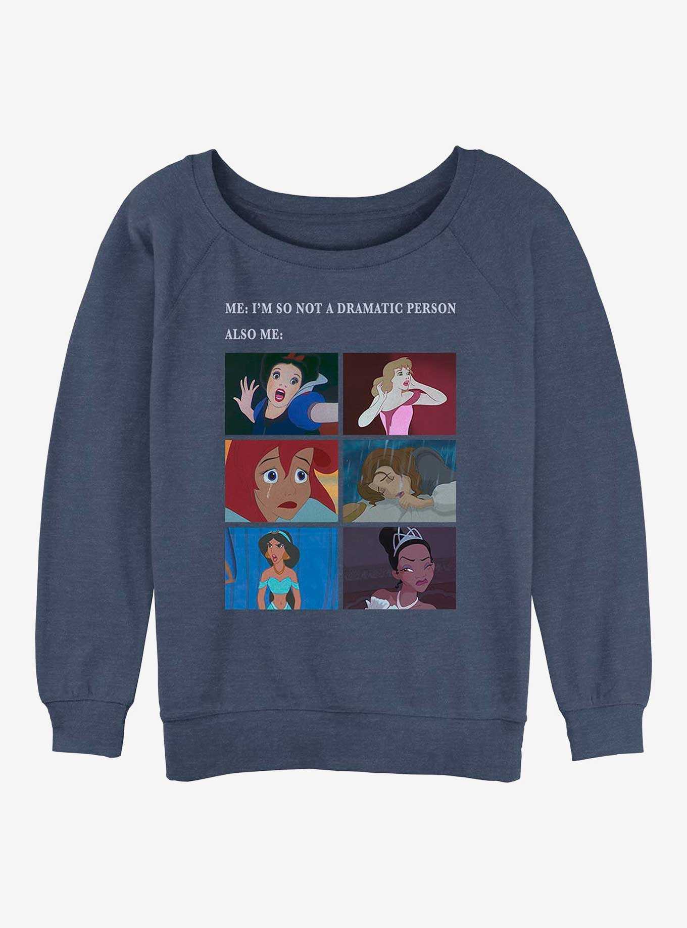 Disney Princesses Princess Drama Meme Girls Slouchy Sweatshirt, , hi-res