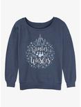 Disney Princesses Winter Wishes Girls Slouchy Sweatshirt, BLUEHTR, hi-res
