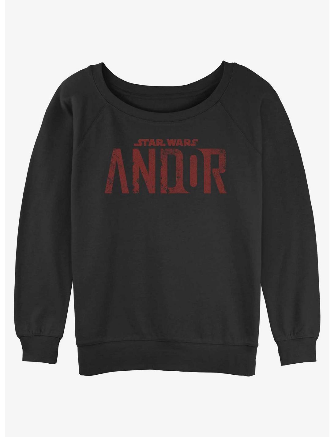 Star Wars Andor Logo Girls Slouchy Sweatshirt, BLACK, hi-res
