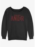 Star Wars Andor Logo Girls Slouchy Sweatshirt, BLACK, hi-res