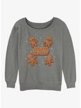 Star Wars Galactic Gingerbread Cookies Logo Girls Slouchy Sweatshirt, GRAY HTR, hi-res