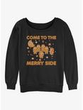 Star Wars Gingerbread Side Girls Slouchy Sweatshirt, BLACK, hi-res