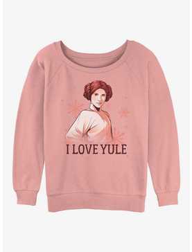 Star Wars Princess Leia I Love Yule Girls Slouchy Sweatshirt, , hi-res