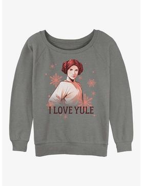 Star Wars Princess Leia I Love Yule Girls Slouchy Sweatshirt, , hi-res