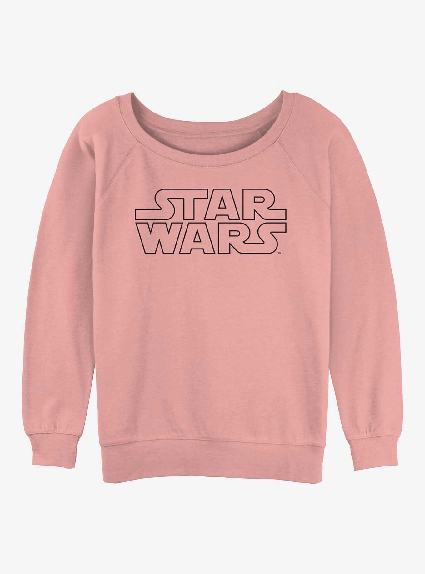 Star Wars Logo Girls Slouchy Sweatshirt, DESERTPNK, hi-res