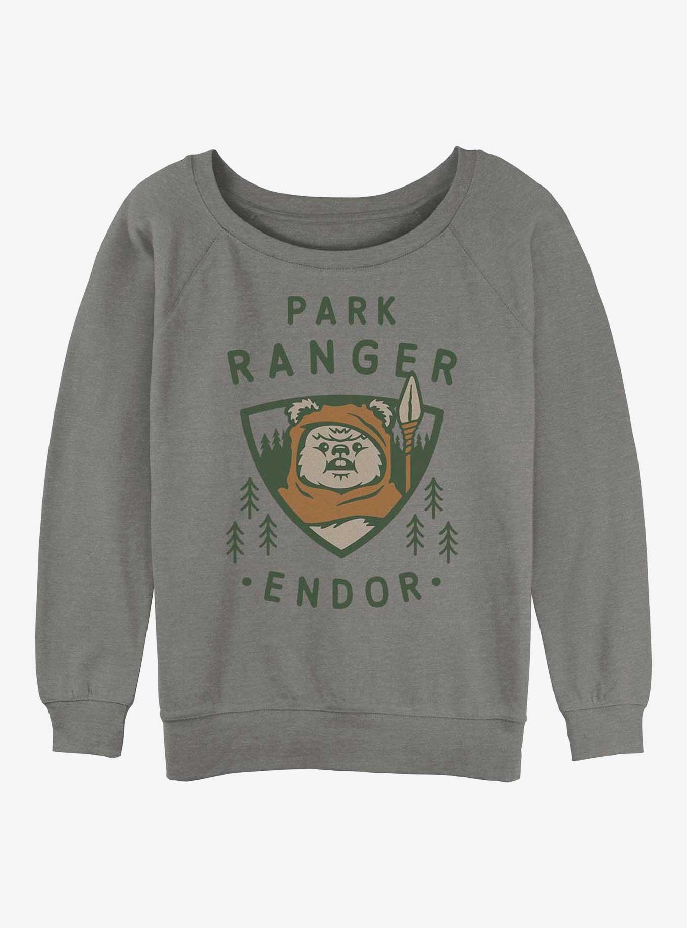 Star Wars Park Ranger Girls Slouchy Sweatshirt, GRAY HTR, hi-res