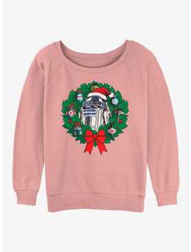 Star Wars R2-D2 Wreath Girls Slouchy Sweatshirt, , hi-res