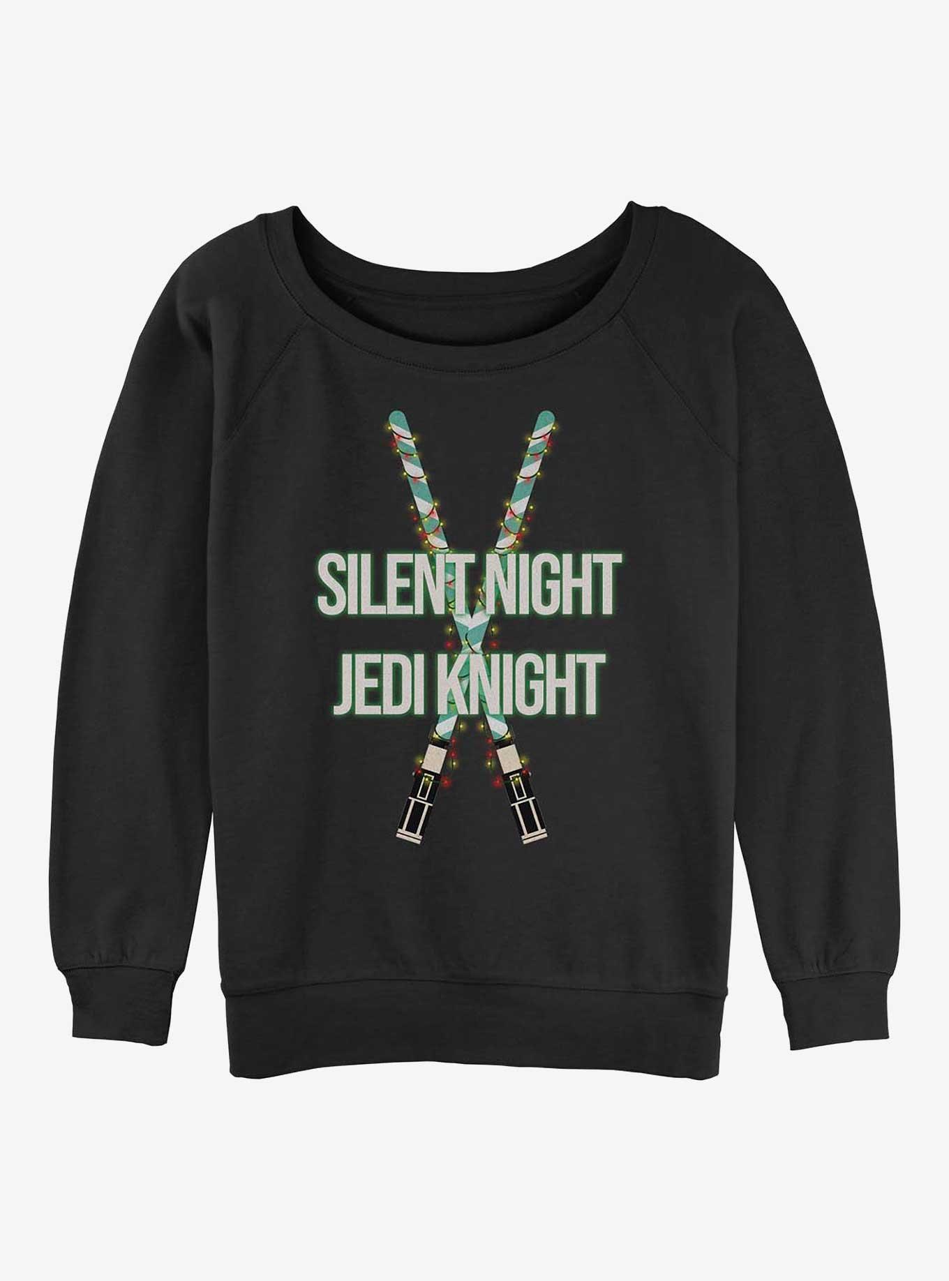 Star Wars Christmas Light Sabers Girls Slouchy Sweatshirt