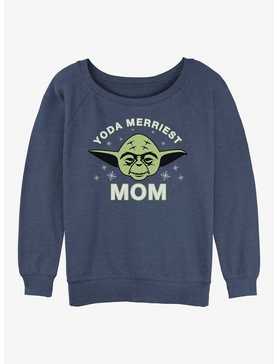 Star Wars Yoda Merriest Mom Girls Slouchy Sweatshirt, , hi-res