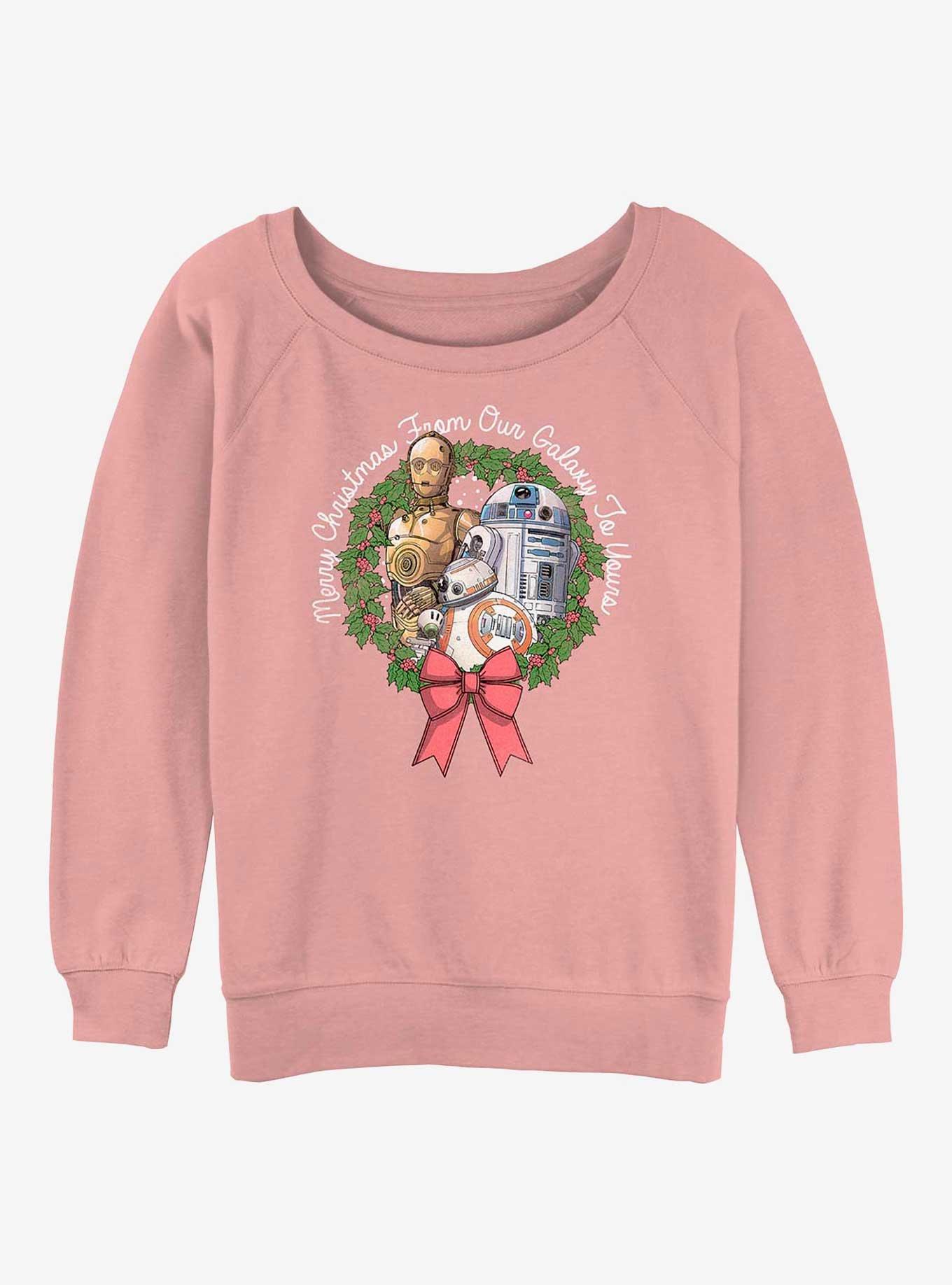 Star Wars: The Rise Of Skywalker Droid Holiday Greetings Girls Slouchy Sweatshirt, , hi-res