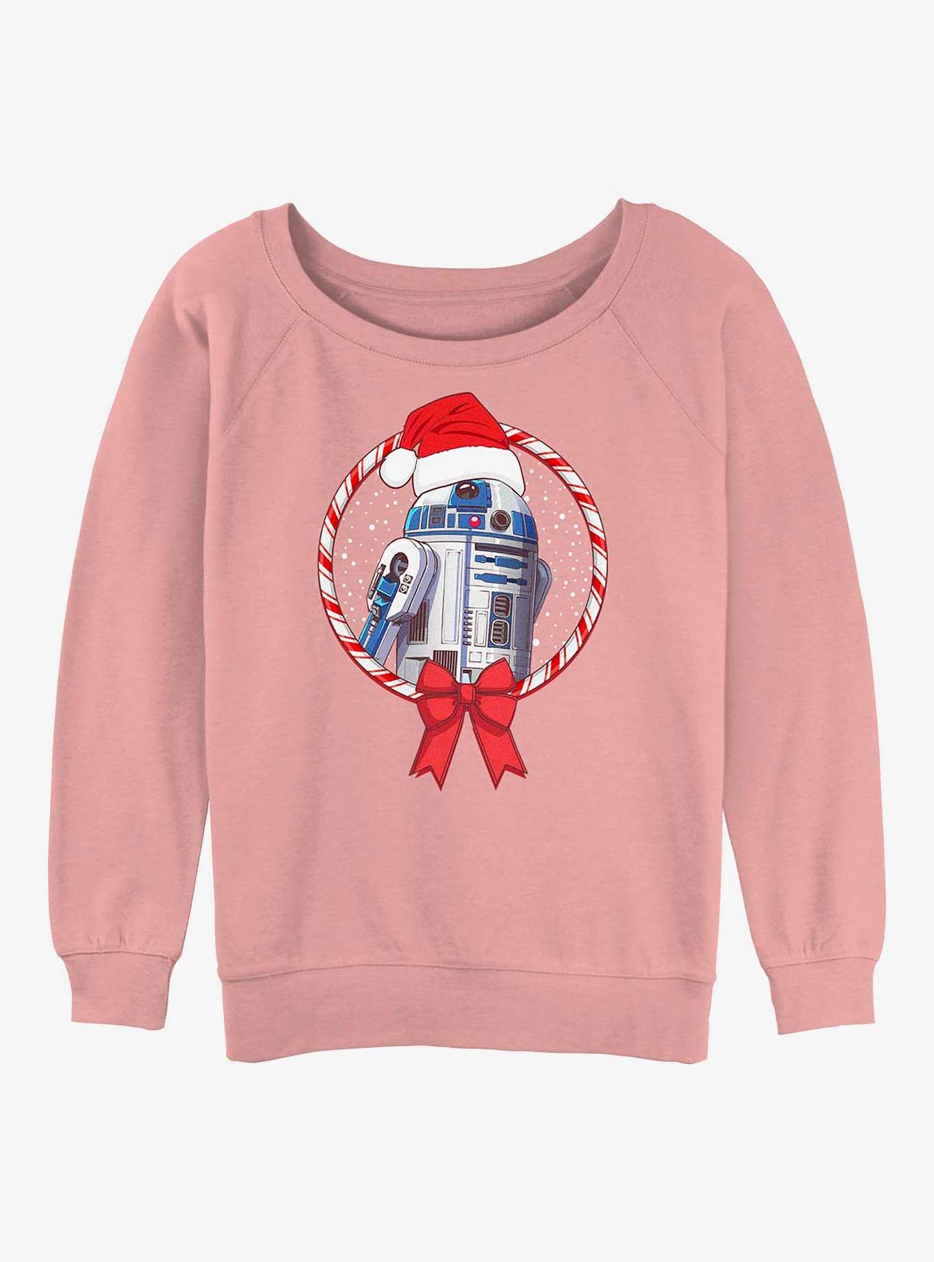 Star Wars: The Rise Of Skywalker R2-D2 Candy Cane Girls Slouchy Sweatshirt, , hi-res