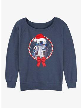 Star Wars: The Rise Of Skywalker R2-D2 Candy Cane Girls Slouchy Sweatshirt, , hi-res