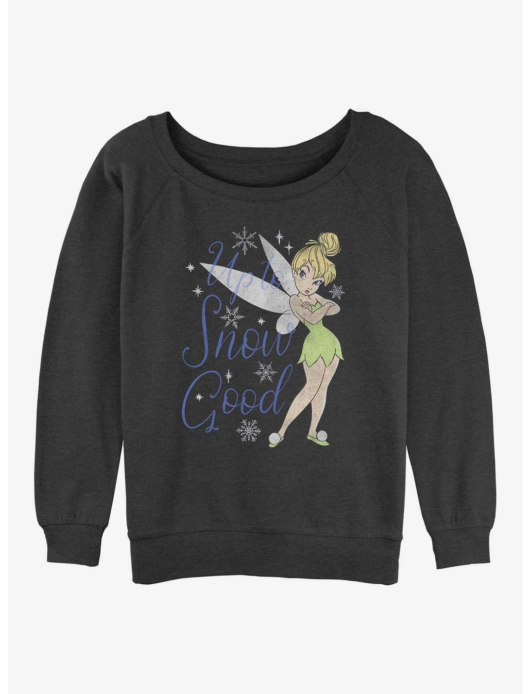Disney Tinker Bell Snow Good Girls Slouchy Sweatshirt, CHAR HTR, hi-res