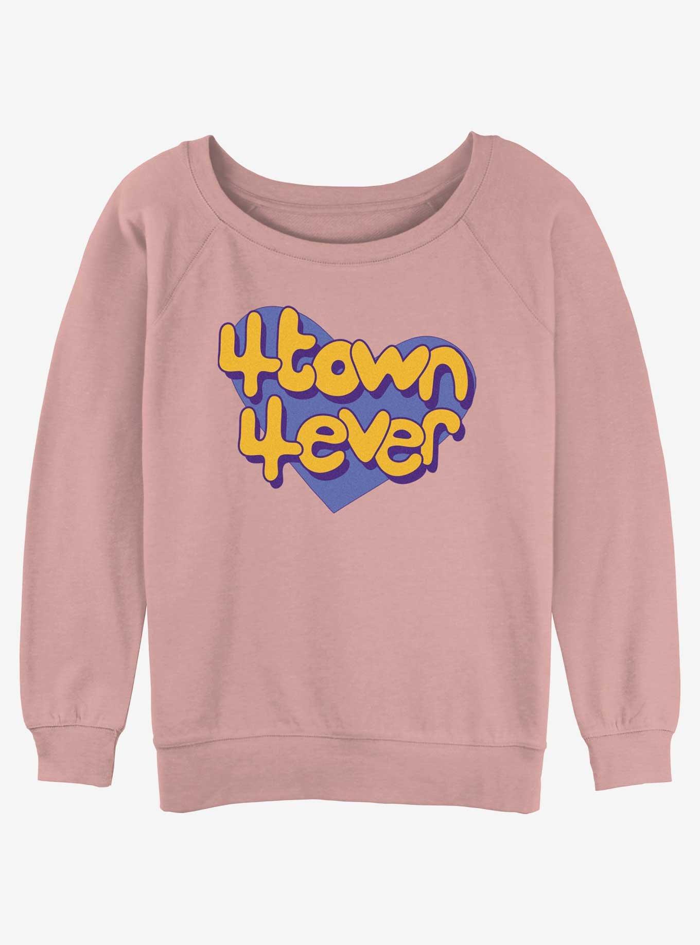 Disney Pixar Turning Red 4Town Heart Girls Slouchy Sweatshirt, DESERTPNK, hi-res