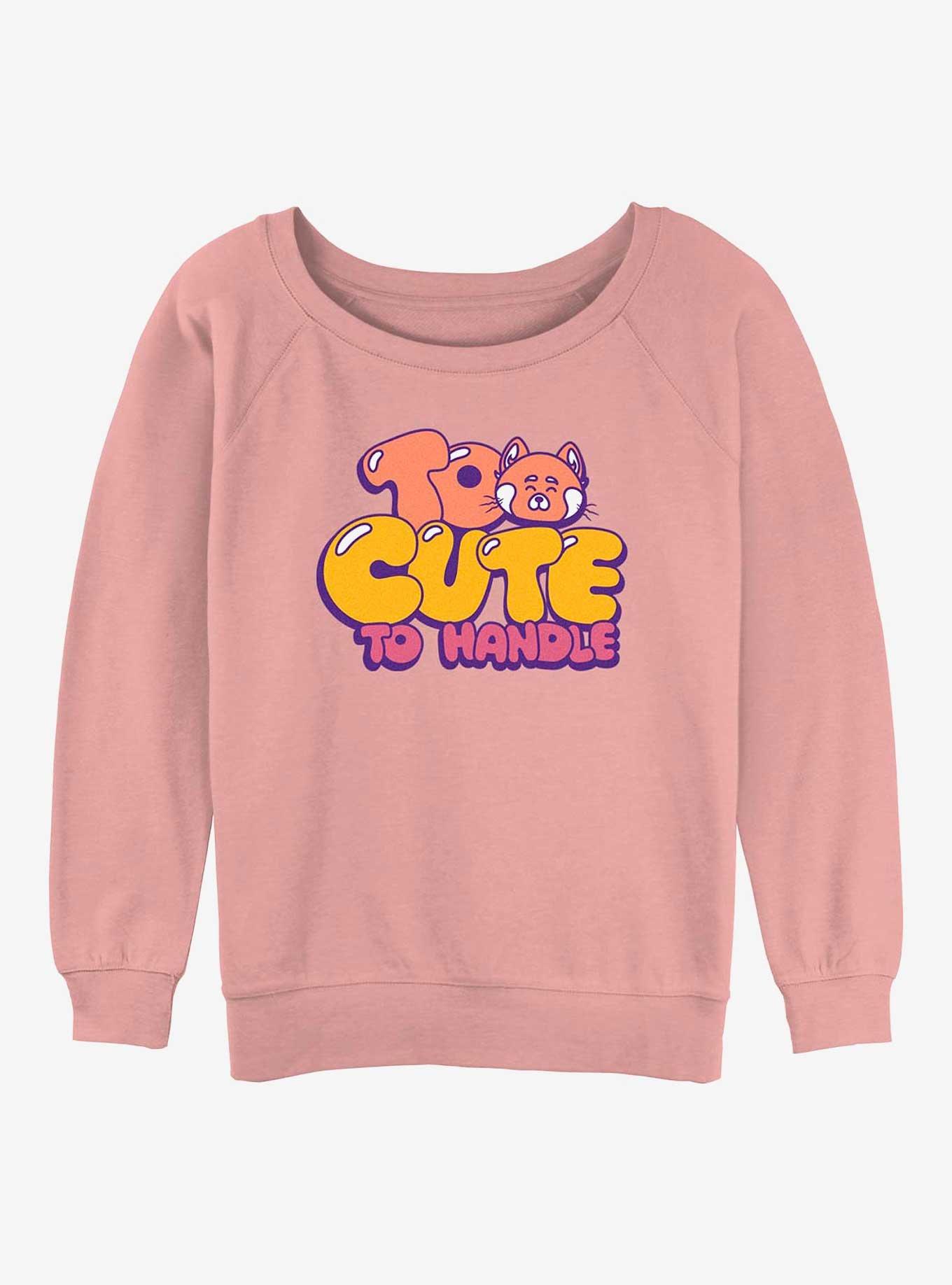 Disney Pixar Turning Red Cute Panda Girls Slouchy Sweatshirt, DESERTPNK, hi-res