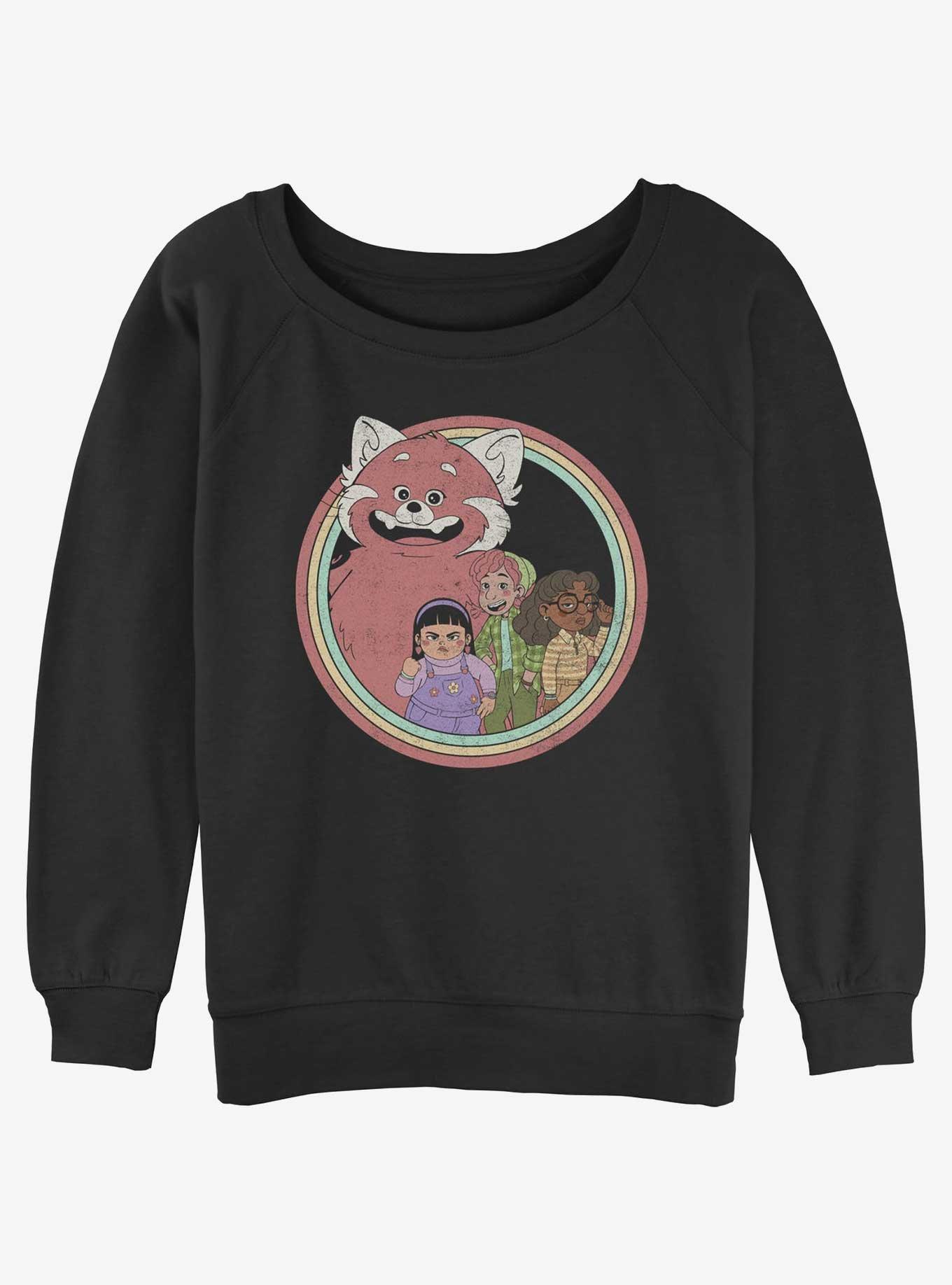 Disney Pixar Turning Red Panda Friends Girls Slouchy Sweatshirt, , hi-res