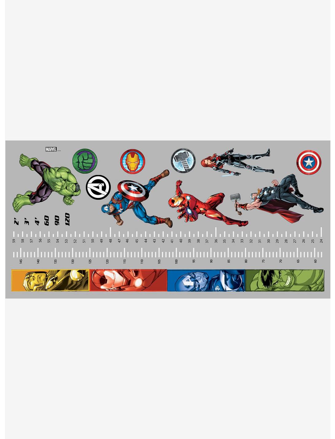 Marvel Avengers Growth Chart Peel And Stick Wall Decals, , hi-res