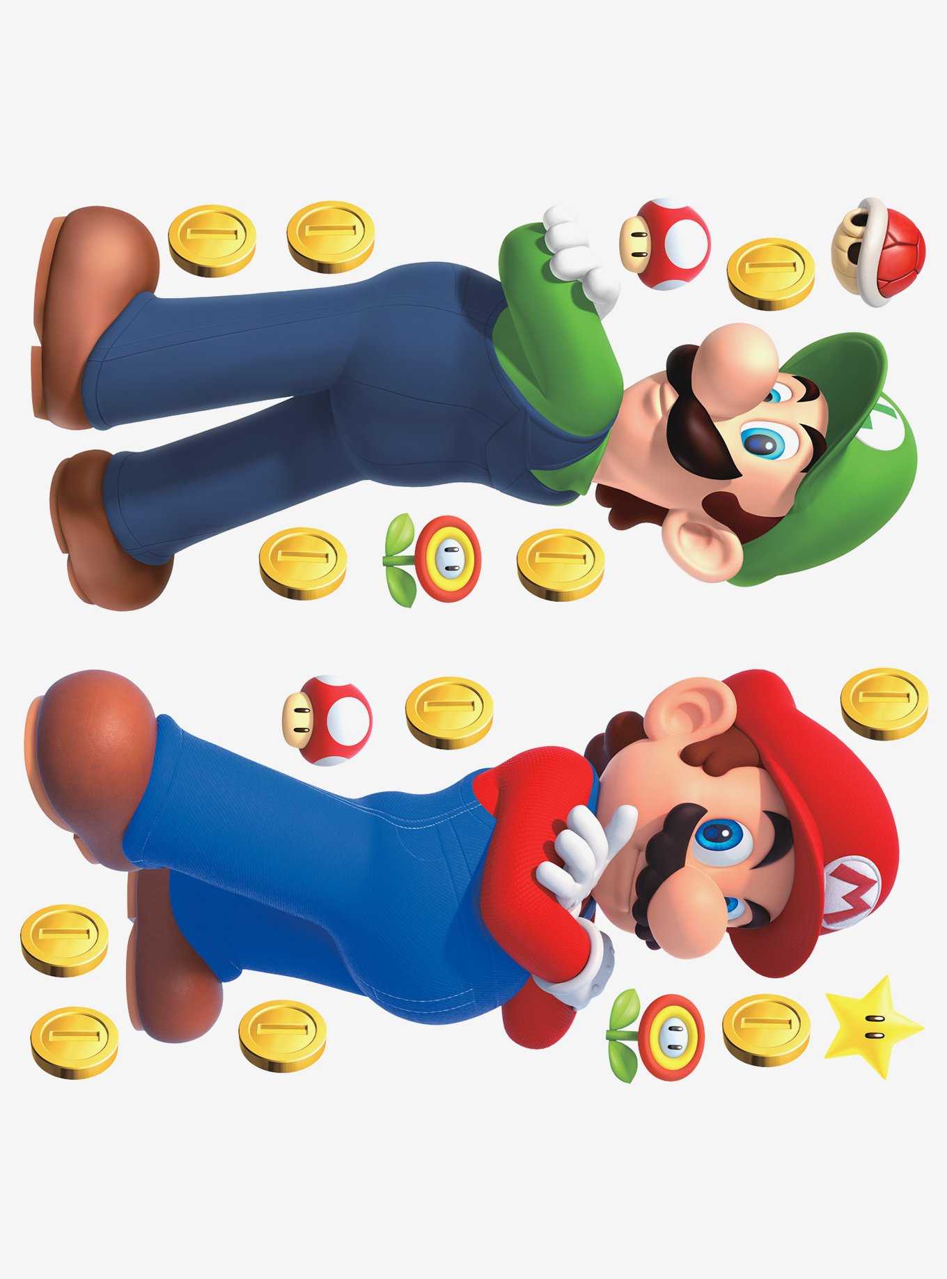 Nintendo Super Mario Luigi And Mario Giant Peel & Stick Wall Decals, , hi-res