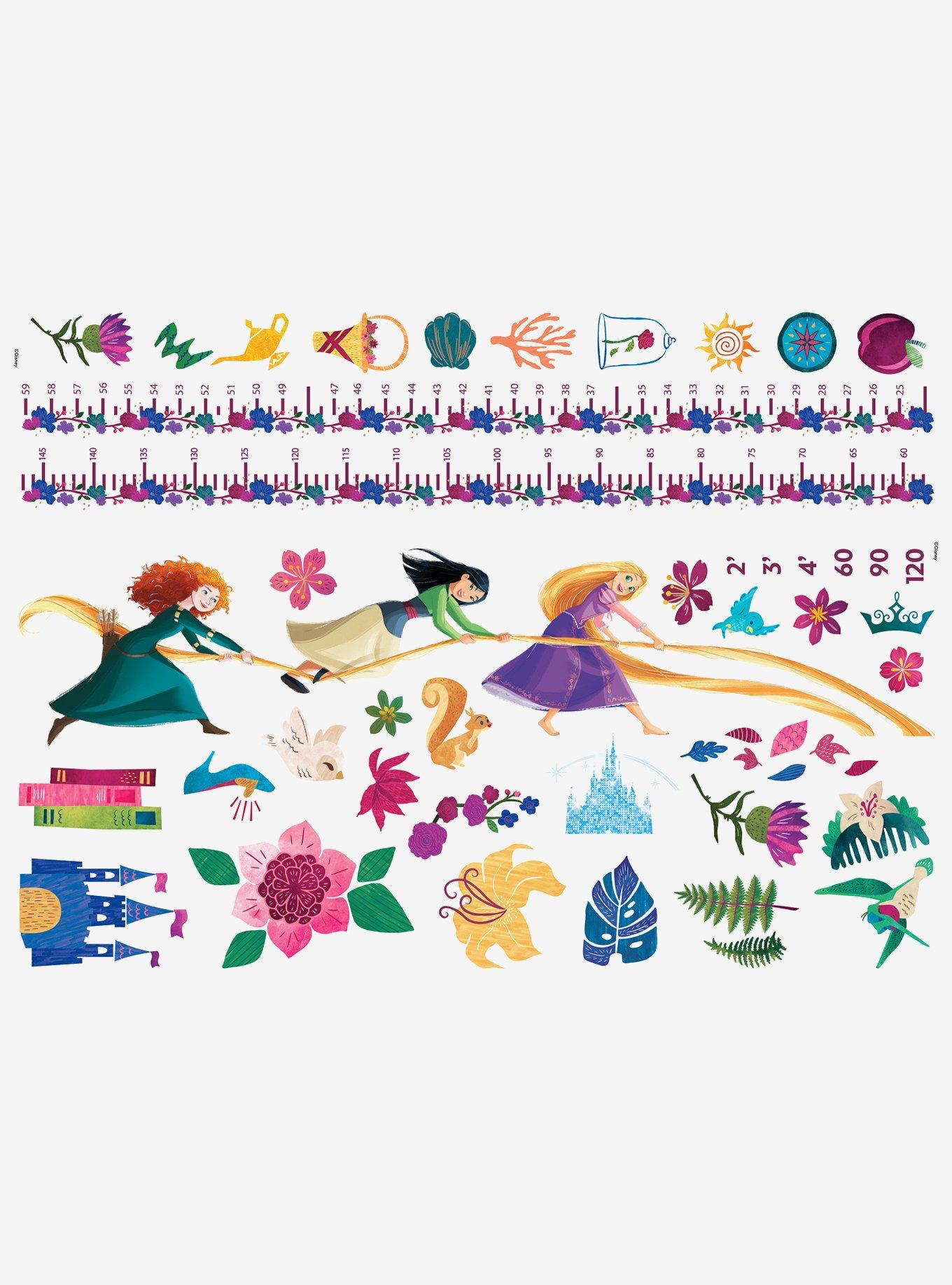 Disney Princesse Growth Chart Peel And Stick Wall Decals, , hi-res