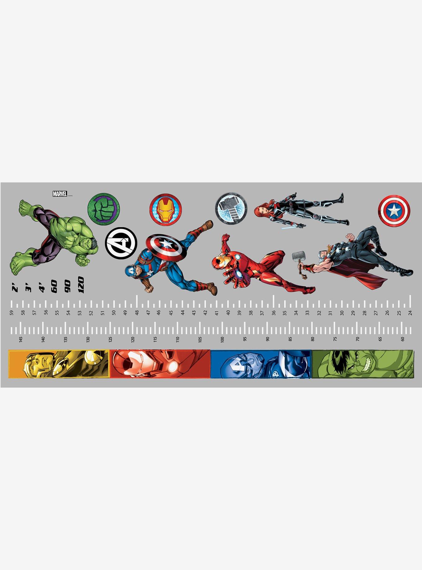 Marvel Avengers Growth Chart Peel And Stick Wall Decals, , hi-res