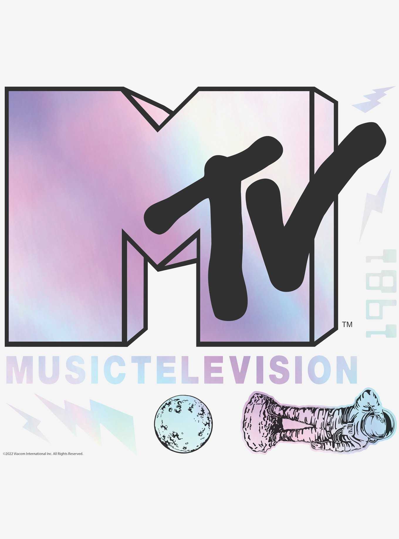 MTV Holographic Peel And Stick Giant Wall Decals, , hi-res