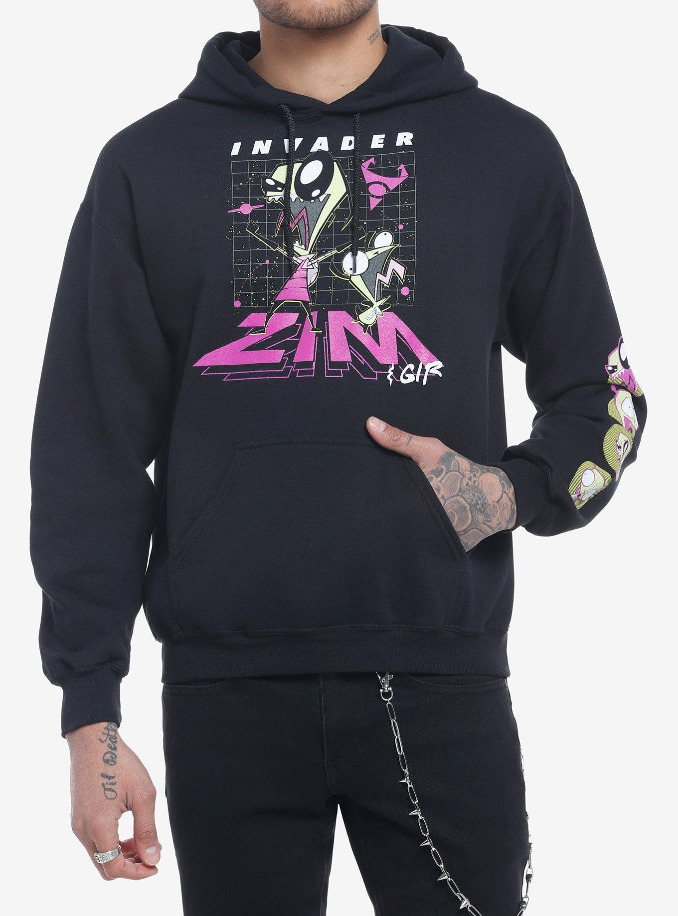 Invader Zim Gir and Zim Blue Zip-Up Hoodie | Official Apparel & Accessories | Dumbgood Xs