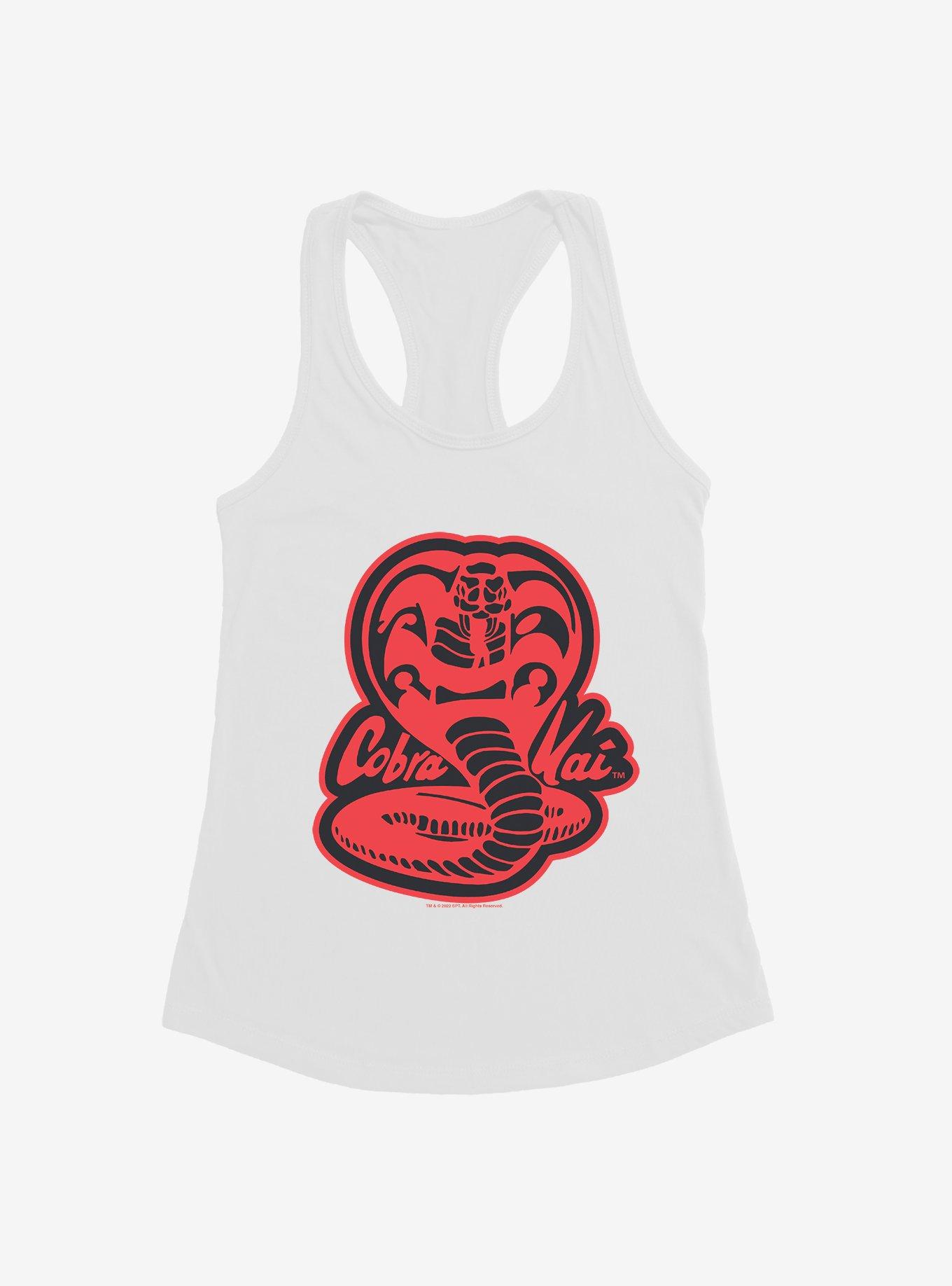 Cobra Kai Snake Logo Girls Tank, WHITE, hi-res