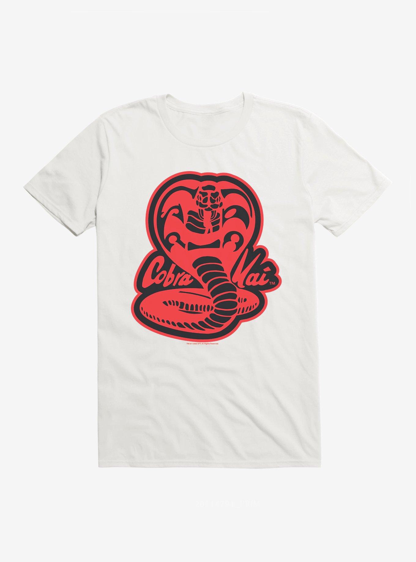 Cobra Kai Snake Logo T-Shirt, WHITE, hi-res