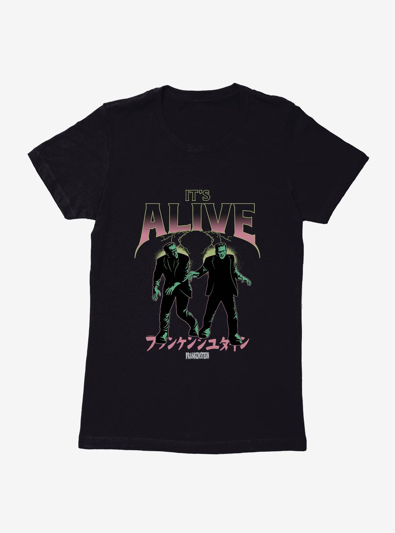 Universal Monsters Frankenstein It's Alive Womens T-Shirt, BLACK, hi-res