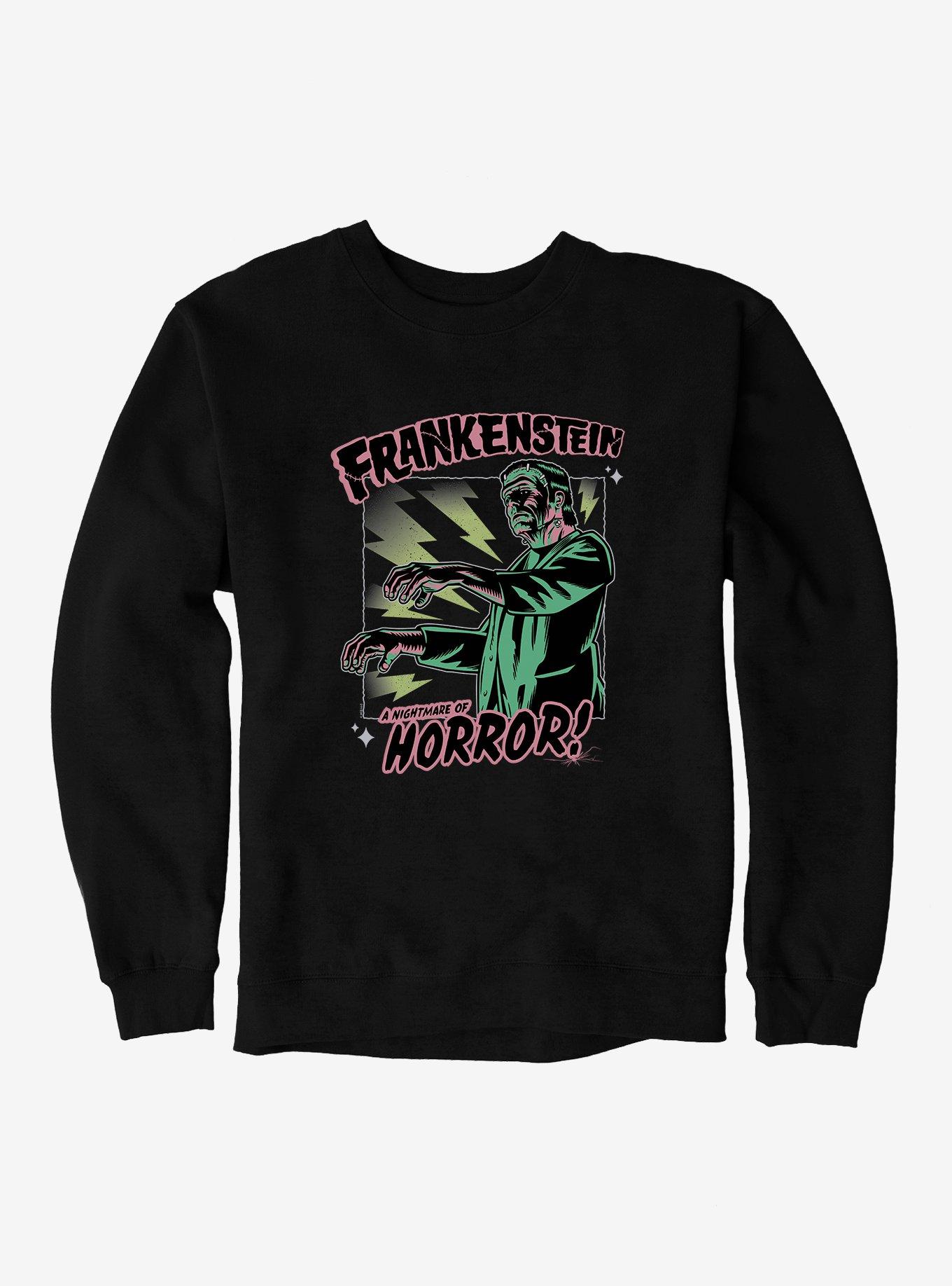 Frankenstein Nightmare Of Horror Sweatshirt, BLACK, hi-res